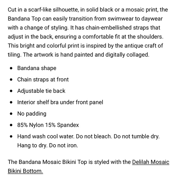 We Wore What Bandana Bikini Top NWOT - Picture 14 of 15